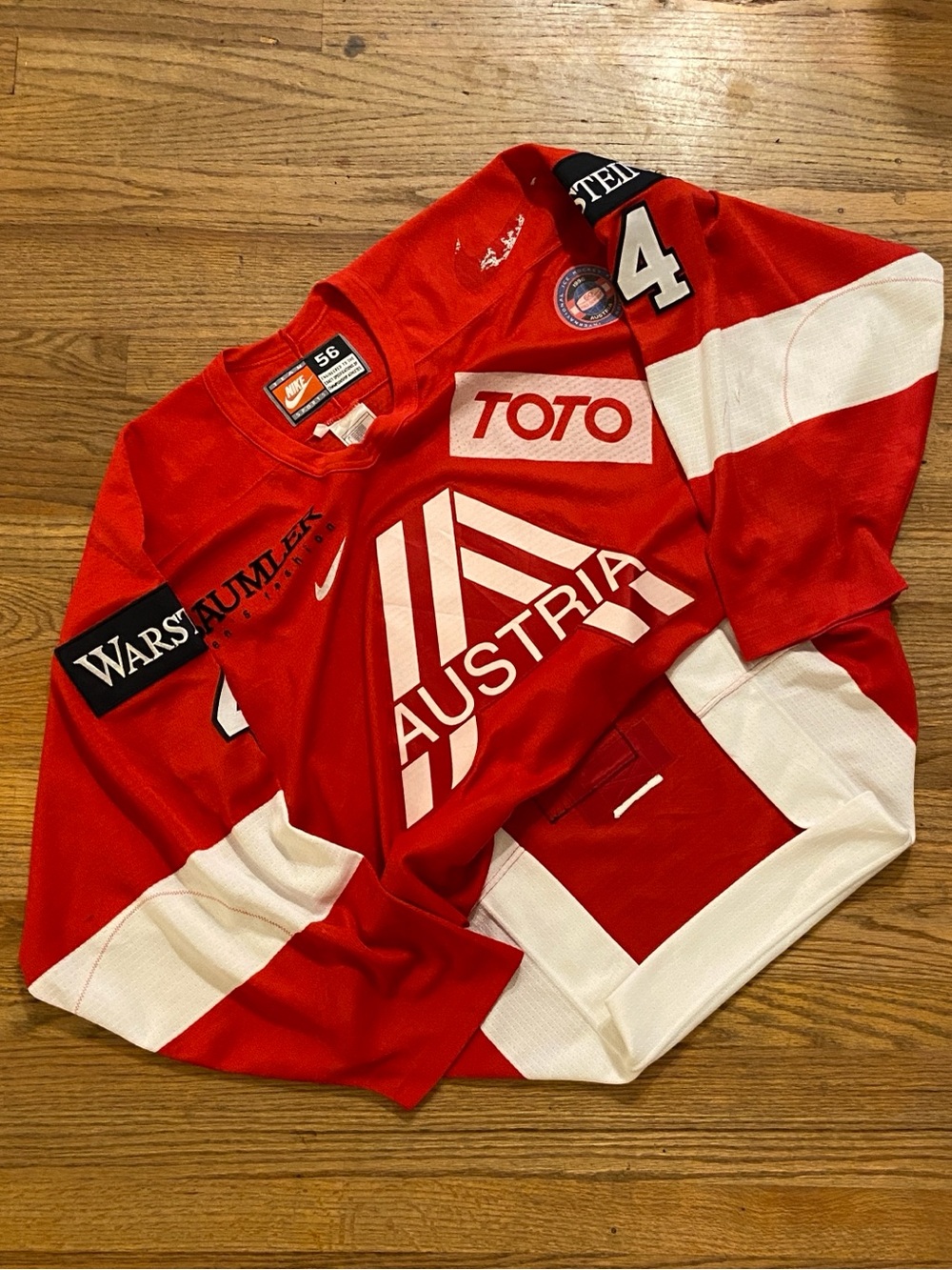 Vintage Game Worn Team Austria 1996 Hockey Jersey